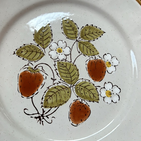 Americana Hearthside Stoneware 10” dinner plate.  Berries ‘N Cream pattern. - Picture 2 of 6